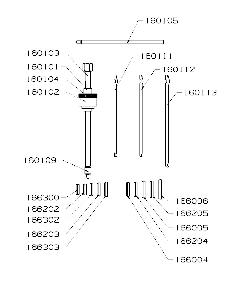 JUEGO FORZA EXTRACTOR DE RODAMIENTOS DE BOLAS SERIE 1600-1